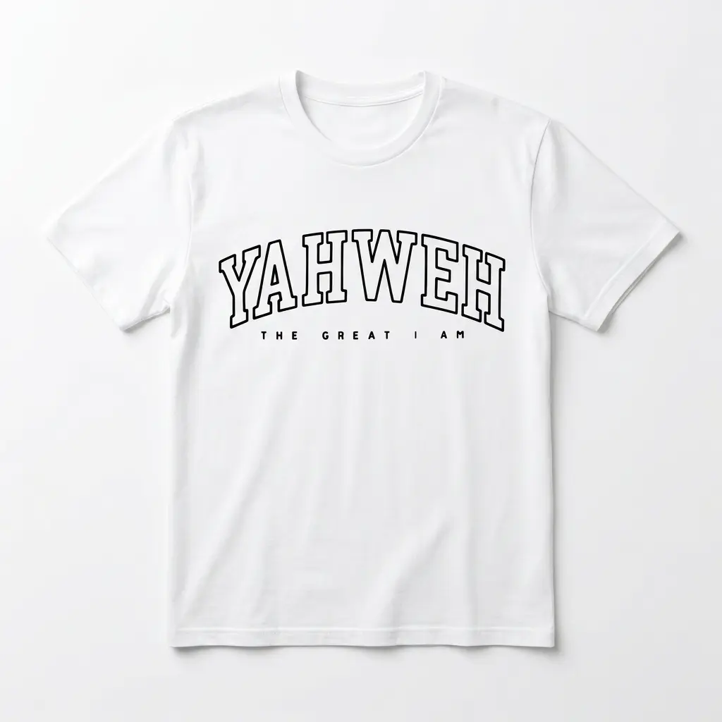 Yahweh Collegiate Christian T-Shirt 1 yahweh collegiate christian t shirt.jpg