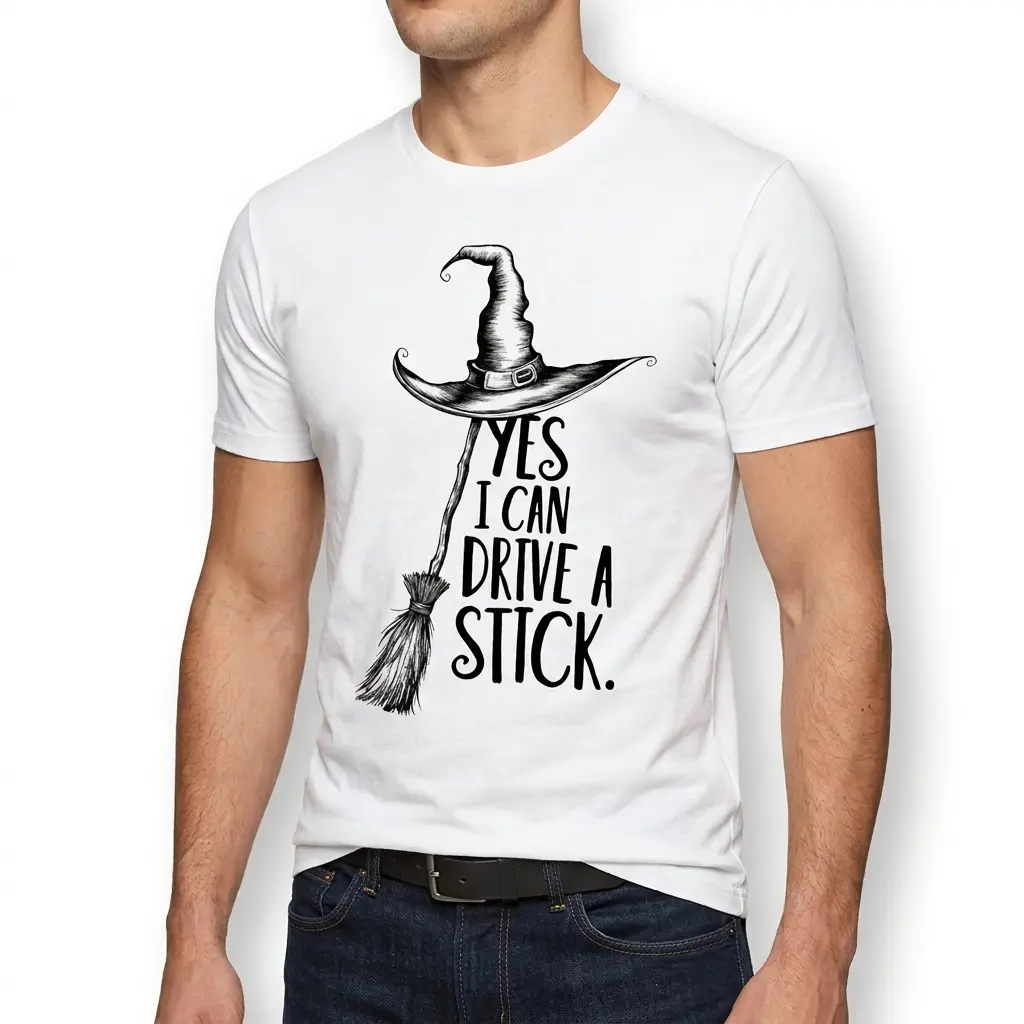 Yes I Can Drive A Stick Funny Witch Halloween T-Shirt 5 yes i can drive a stick funny witch halloween t shirt 4.jpg