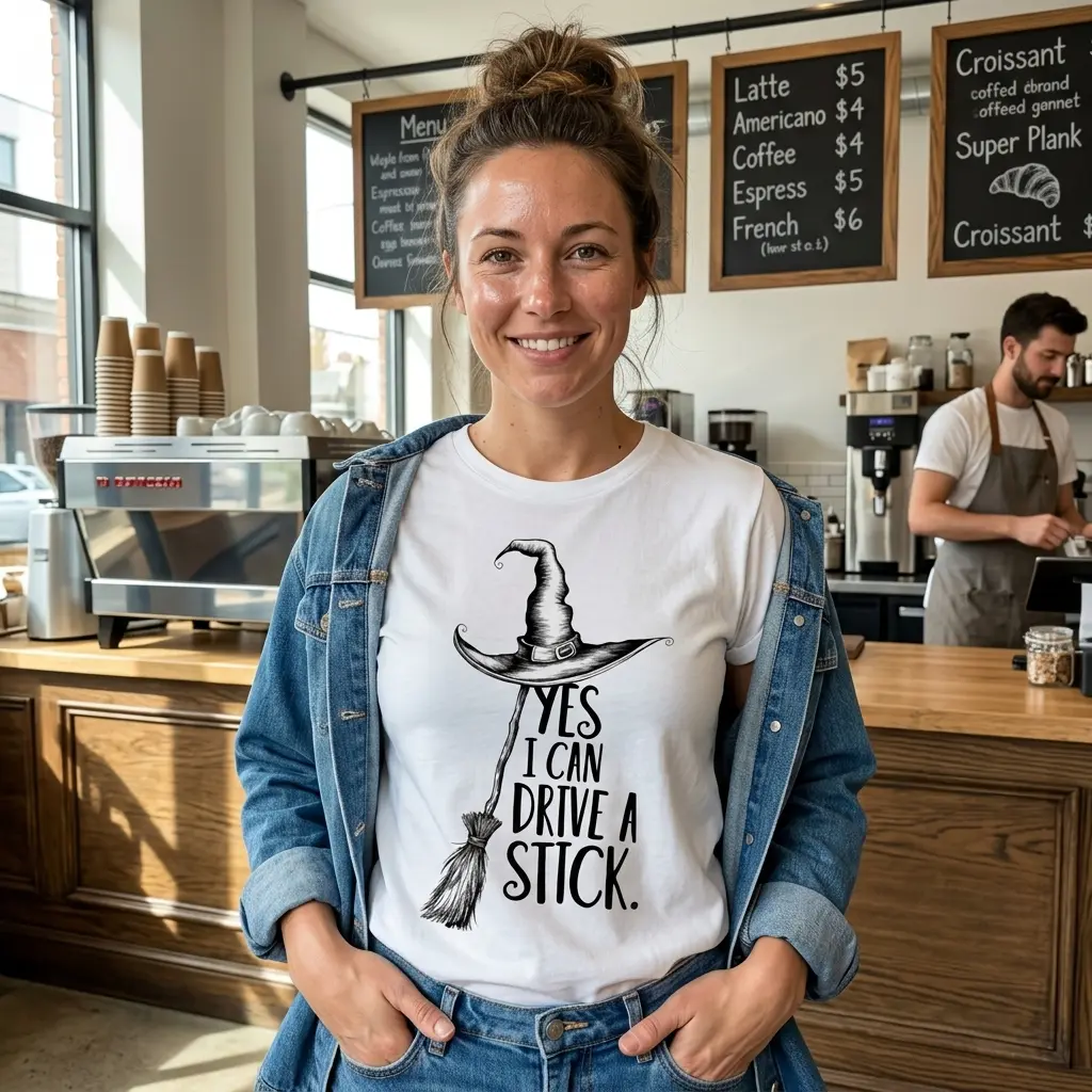 Yes I Can Drive A Stick Funny Witch Halloween T-Shirt 6 yes i can drive a stick funny witch halloween t shirt 5.jpg
