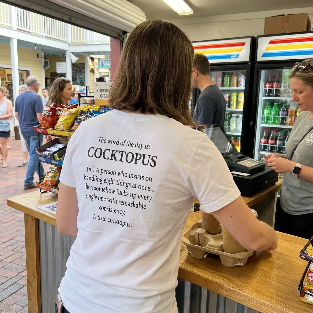 Funny Cocktopus Definition T-Shirt 6 Lifestyle view of the cocktopus definition design on apparel