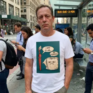 Funny I Hate My Job T-Shirt 10 I Hate My Job Shirt featuring illustrated paintbrush and toilet paper roll characters with humorous speech bubbles