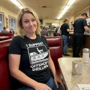 I Support Offshore Drilling Funny T-Shirt 11 Casual lifestyle presentation showcasing the funny I Support Offshore Drilling t-shirt in everyday wear.