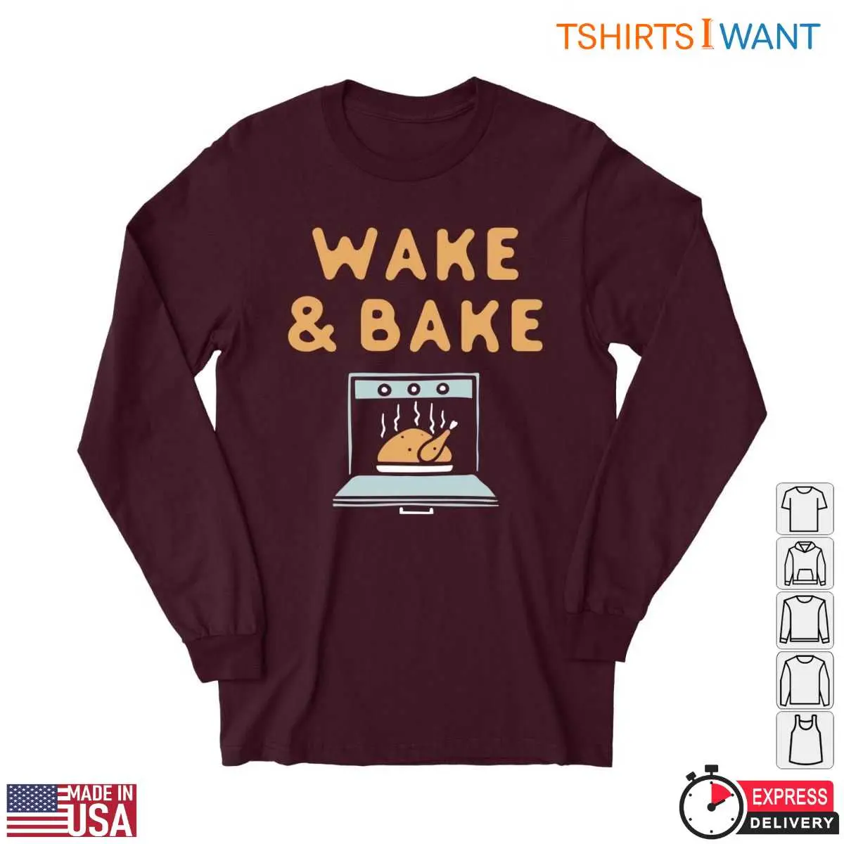 A Turkey Roast T Shirt Wake Bake Cooking Tee 3 1.jpg