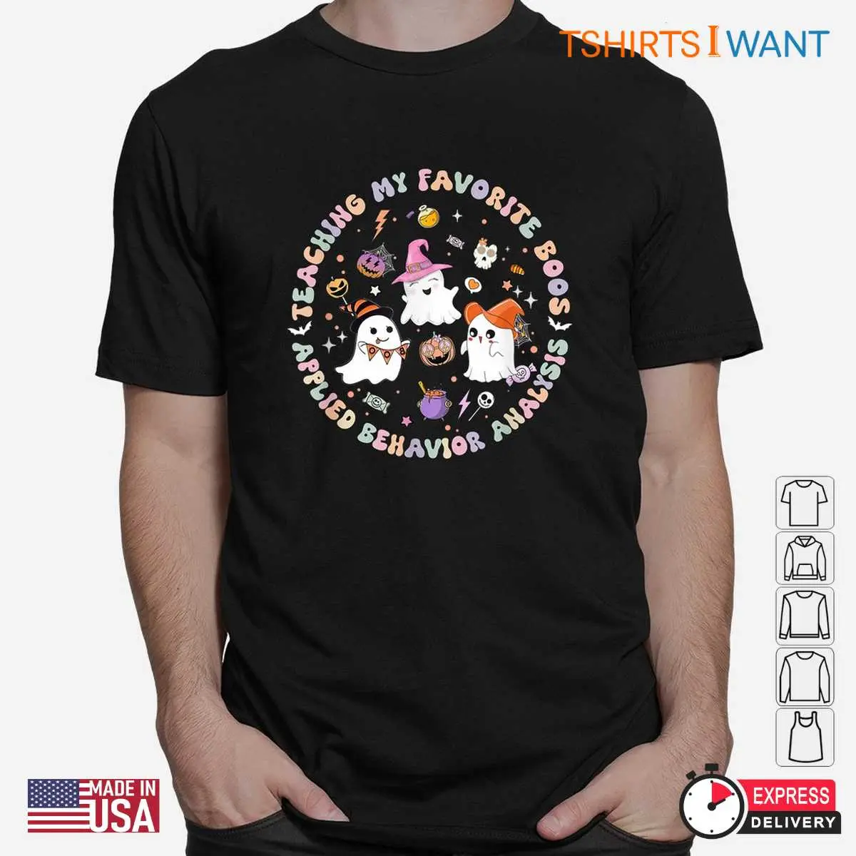 ABA Halloween Costume Behavior Analyst Ghost Tee 2 1.jpg