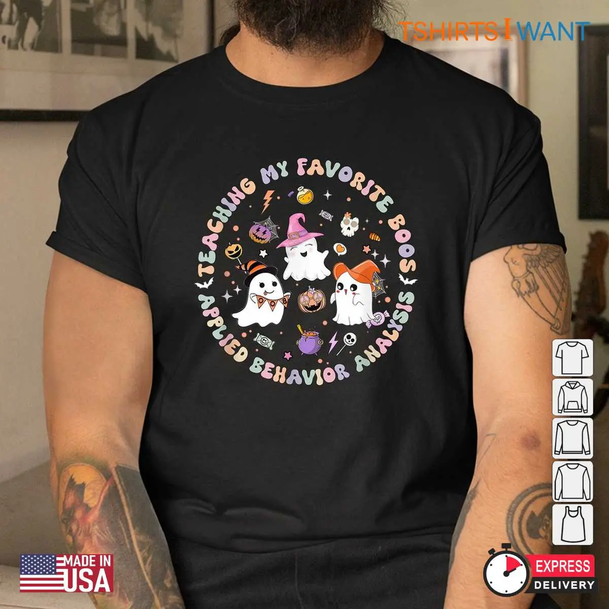 ABA Halloween Costume Behavior Analyst Ghost Tee 4 1.jpg