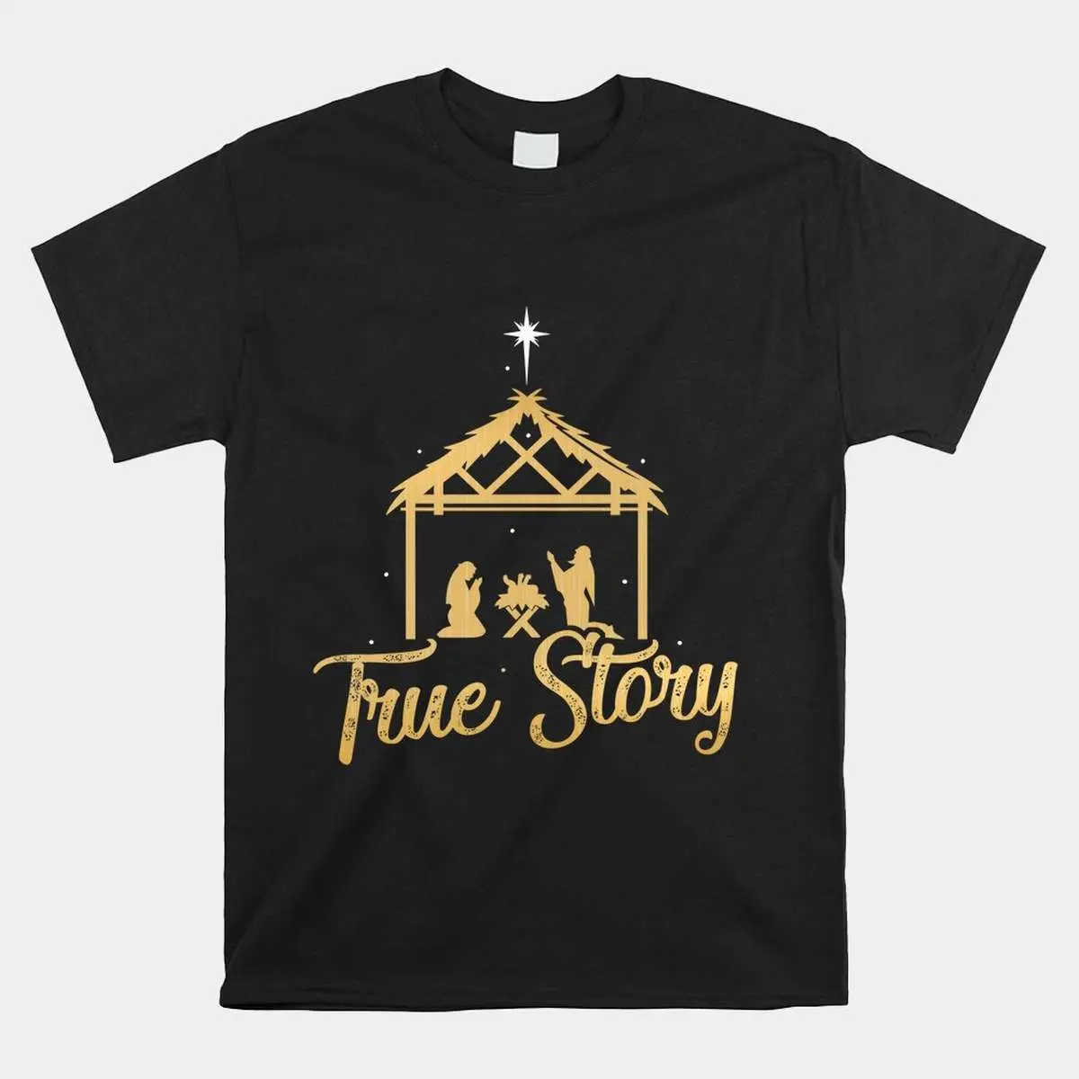 Advent Nativity Scene Shirt - True Story Christmas Religious Design 10 Advent Nativity Scene True Story Shirt 1