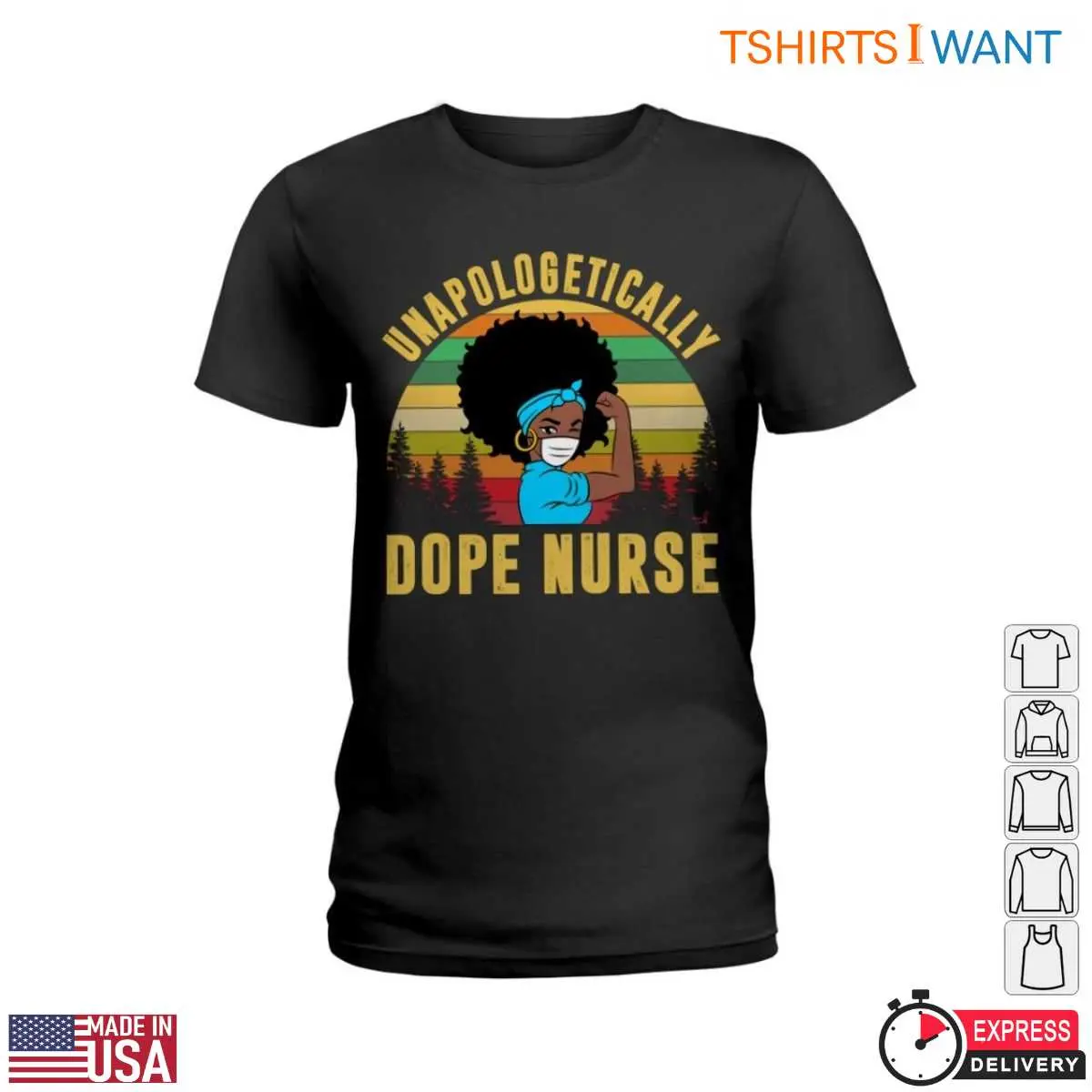 Afro Nurse T Shirt Dope Nurse 2 1.jpg