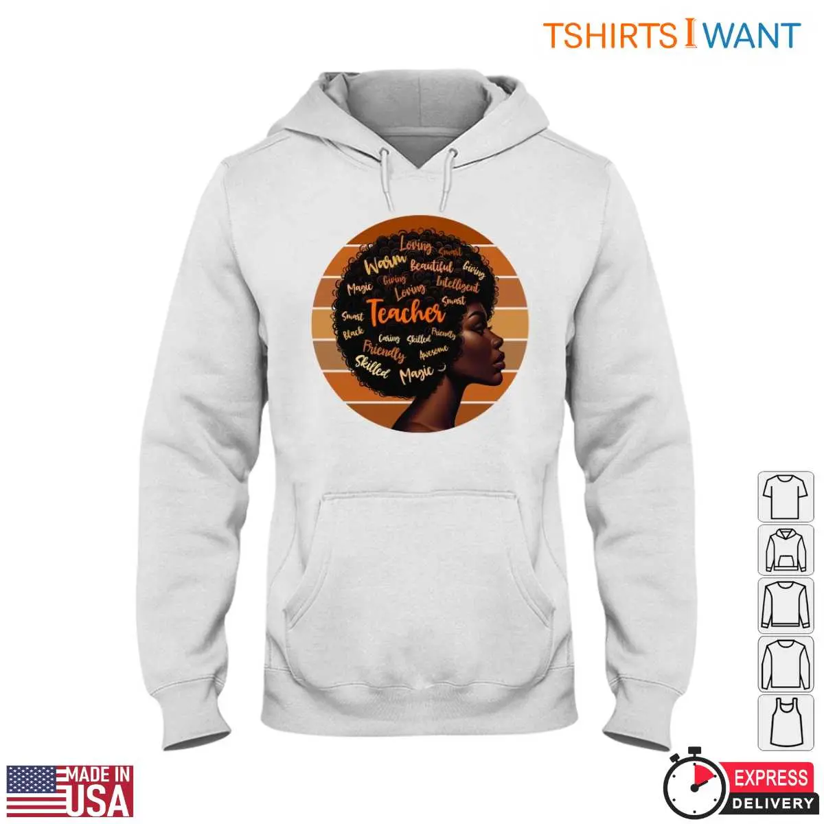 Afro Woman and Motivational Words with Teacher Life T Shirt 4 1.jpg