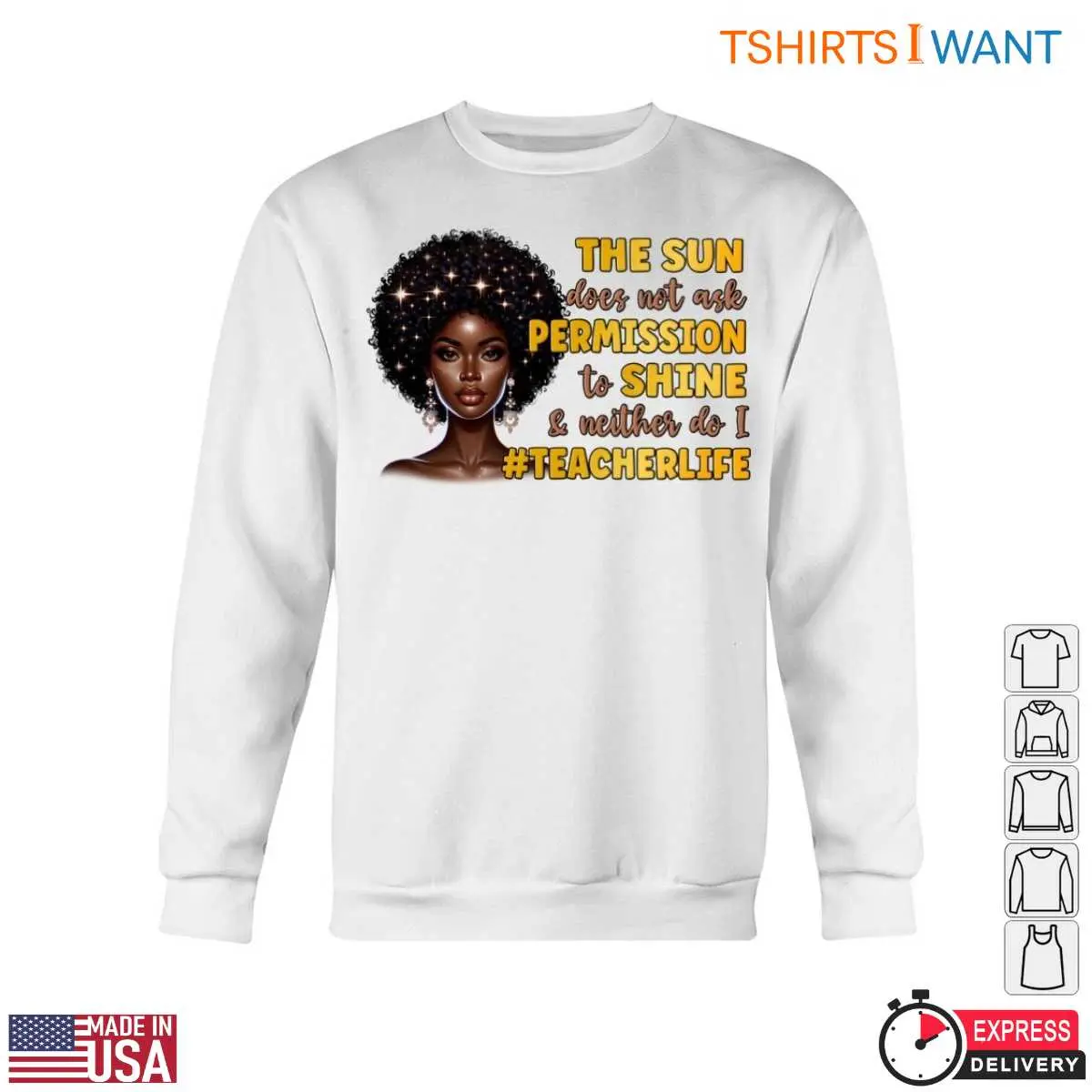 Afro Woman with Inspirational Quote Teacher Life T-Shirt 13 Afro Woman with Inspirational Quote Teacher Life T Shirt 4