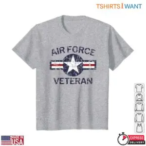 Air Force Veteran T-Shirt - Vintage Roundel Star & Grunge Stripes Design 7 Air Force Veteran T Shirt Vintage Star Stripes Design 2 1.jpg