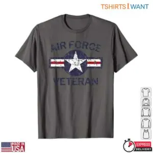 Air Force Veteran T-Shirt - Vintage Roundel Star & Grunge Stripes Design 11 Air Force Veteran T Shirt Vintage Star Stripes Design 6 1.jpg