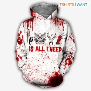 All I Need Is Love Horror Weapons Halloween 3D Hoodie 1 1.jpg