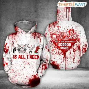 All I Need Is Love Horror Weapons Hoodie - Spooky Season Halloween 3D Printed Apparel 5 All I Need Is Love Horror Weapons Halloween 3D Hoodie 2 1.jpg