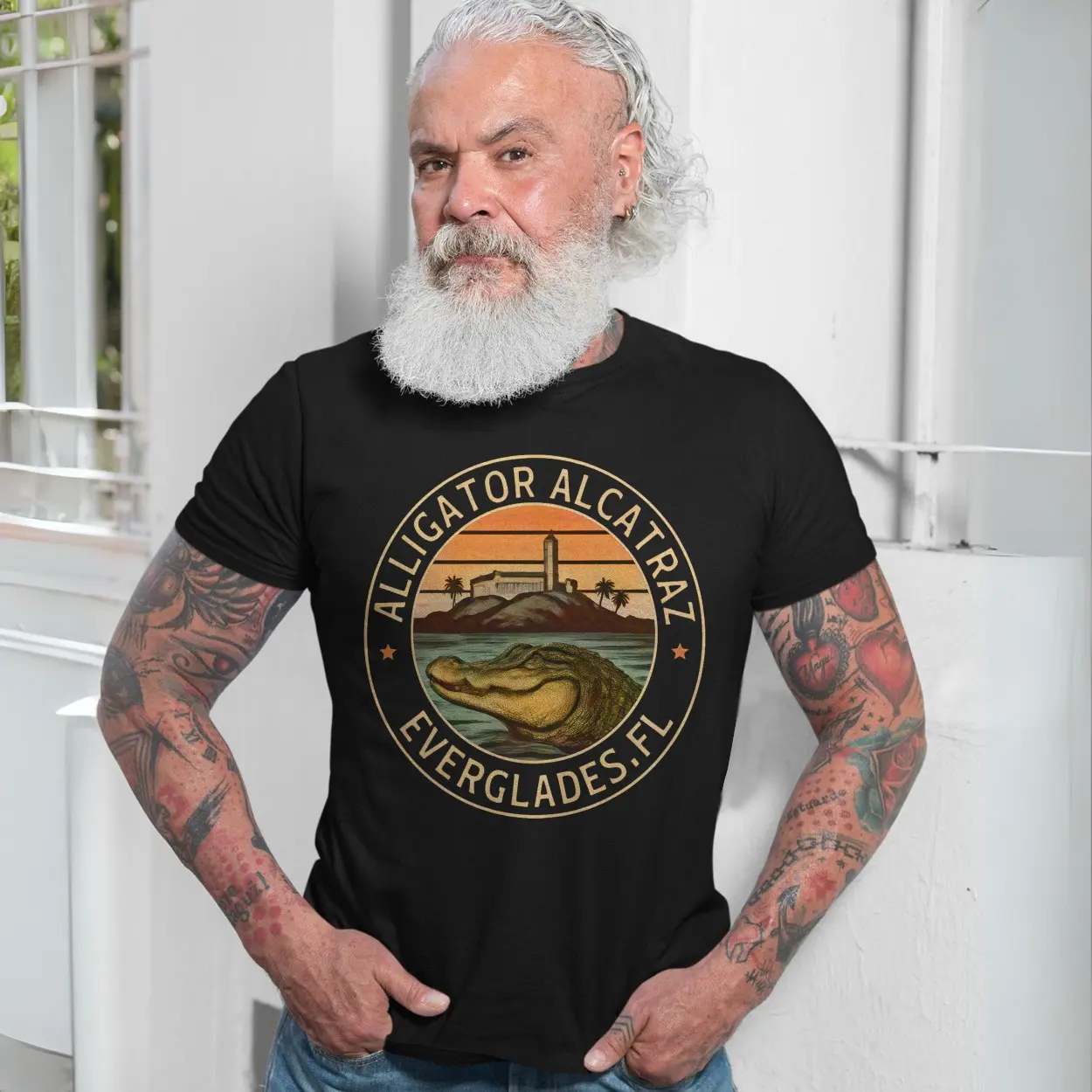 Alligator Alcatraz Everglades Florida Vintage Travel T Shirt 7 1.jpg
