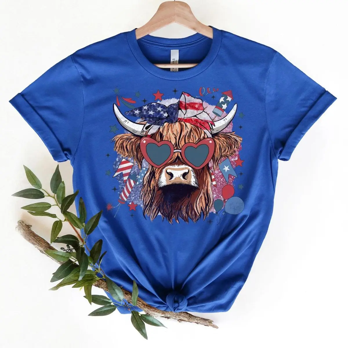 American Cow with Glasses - Funny 4th of July Shirt for Cow Lovers 1 American Cow with Glasses Funny T Shirt 4th of July Gift for Cow Lovers 1