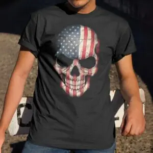 American Flag Skull Shirt - Patriotic Graphic Tee 9 American Flag Skull Shirt Patriotic Graphic Tee for Bold Style Fashion 5