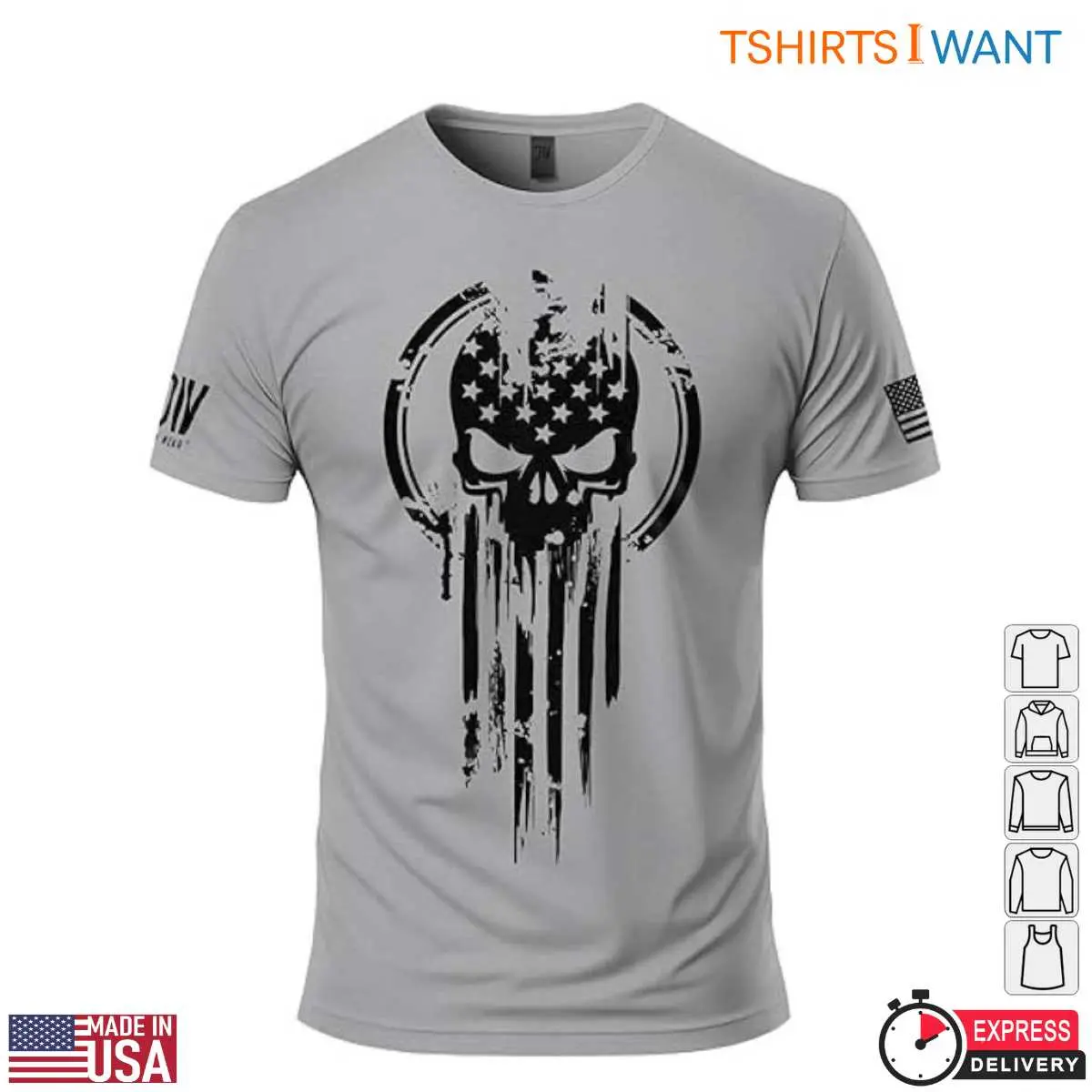 American Flag Skull T Shirt Patriotic Military Tactical Tee 2 1.jpg