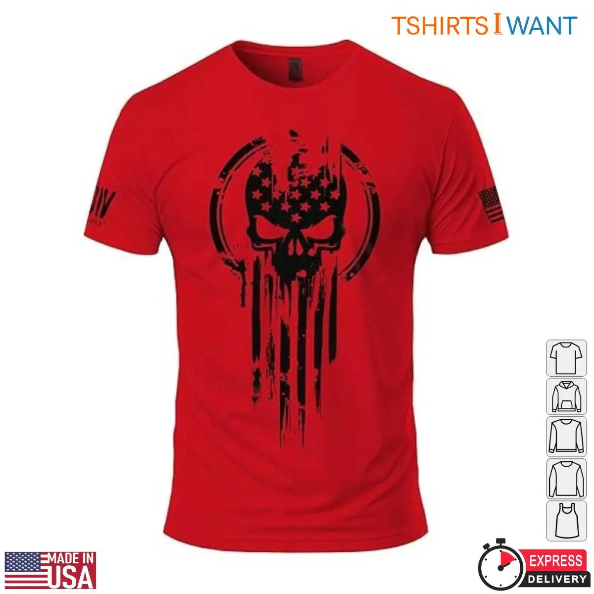 American Flag Skull T Shirt Patriotic Military Tactical Tee 4 1.jpg