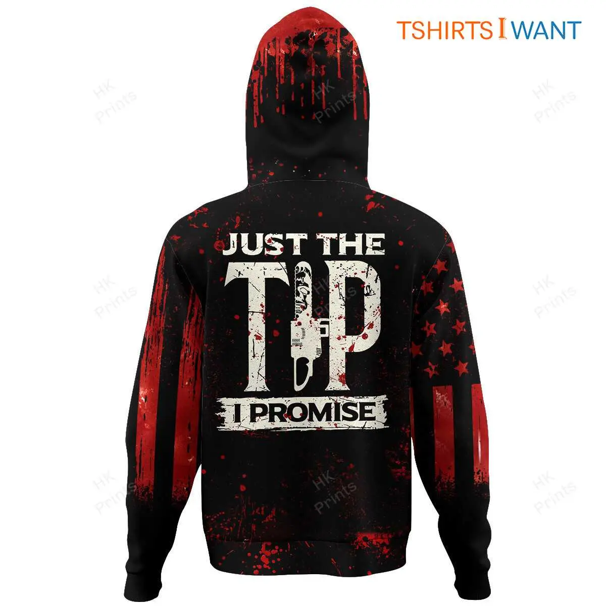 American Psycho Hoodie - Horror Movie Fan Patriotic Halloween 3D Graphic Hoodies 7 American Psycho Hoodie Detail