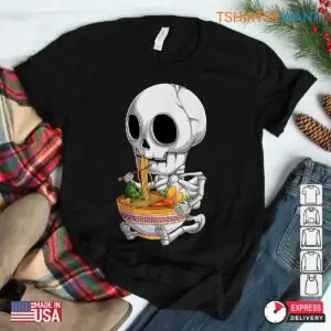 Anime Halloween Shirt: Kawaii Japanese Skeleton Ramen Halloween Costume 7 Anime Halloween Shirt Kawaii Skeleton Ramen Tee 3 1.jpg