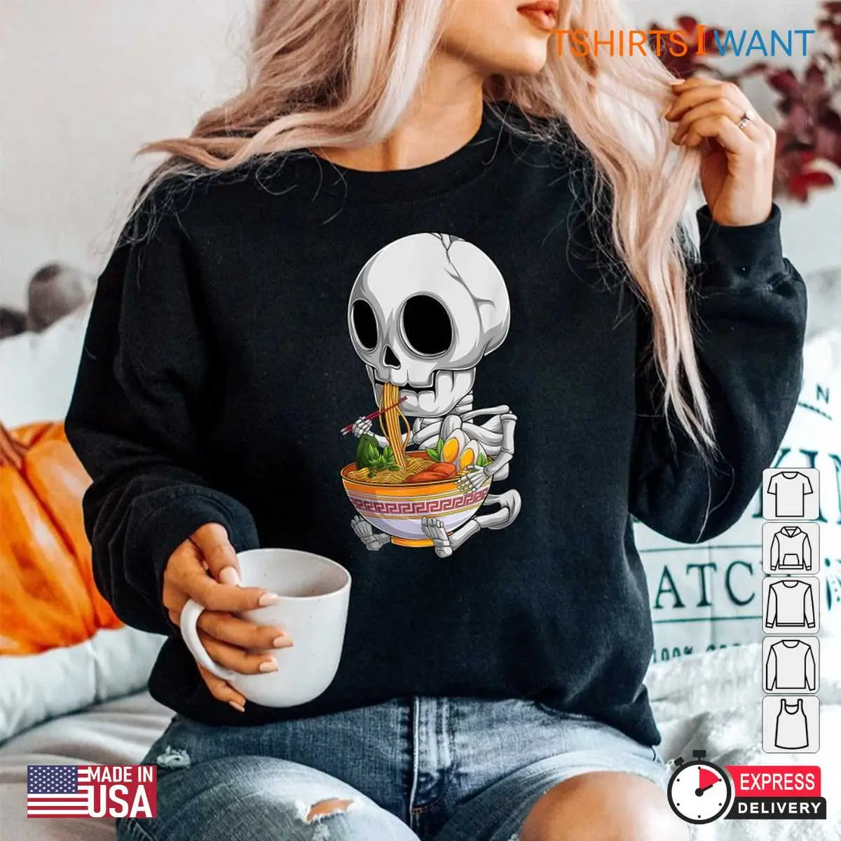 Anime Halloween Shirt Kawaii Skeleton Ramen Tee 5 1.jpg