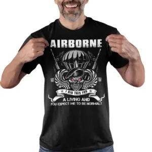Army Airborne Wings with Skull T Shirts - Veterans Day Gifts 10 Army Airborne Wings with Skull T Shirts Perfect Gift for Paratrooper Army Troops 5