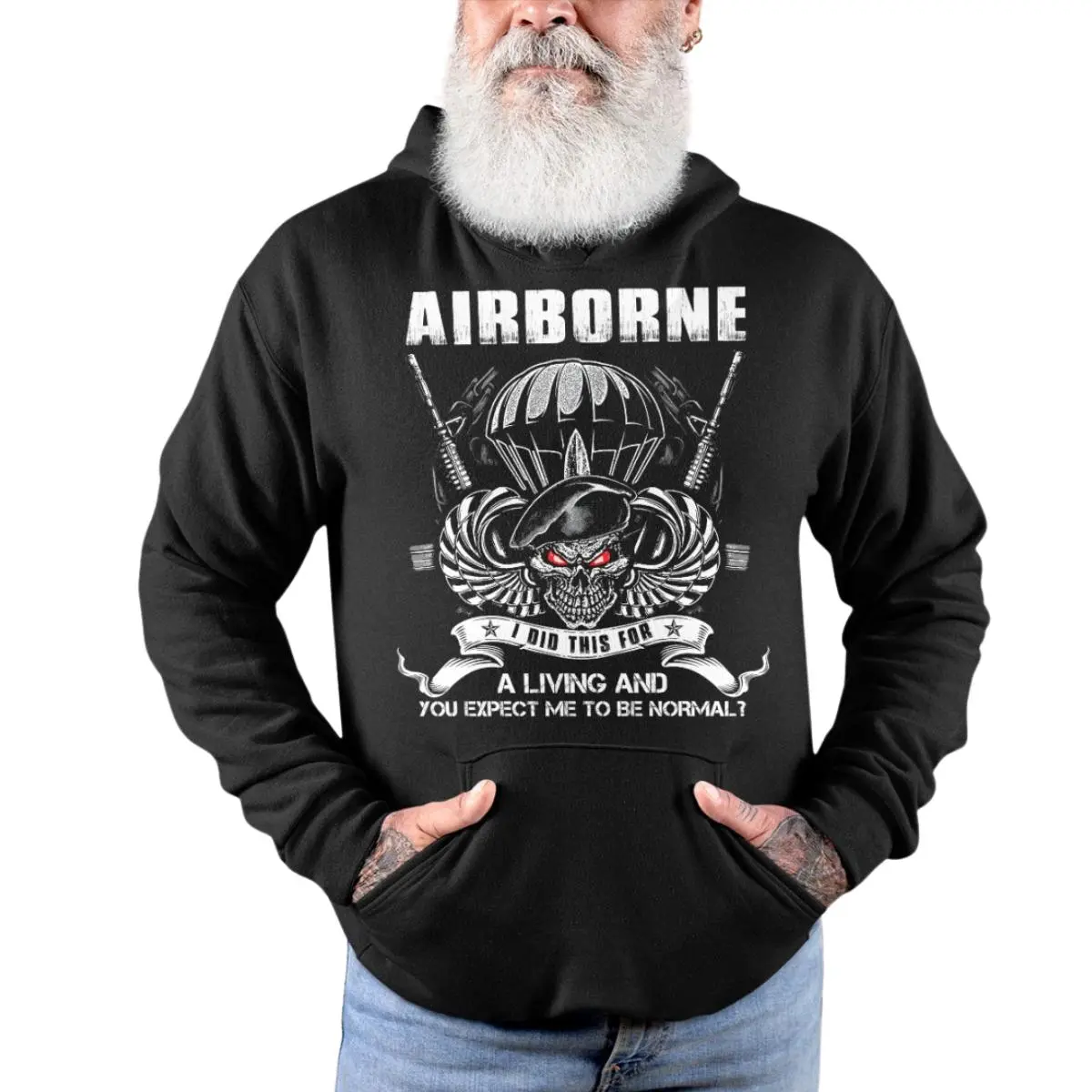 Army Airborne Wings with Skull T Shirts Perfect Gift for Paratrooper Army Troops 6
