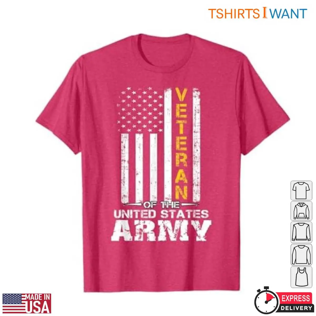 Army Veteran T Shirt Gold Patriotic US Military Apparel 4 1.jpg