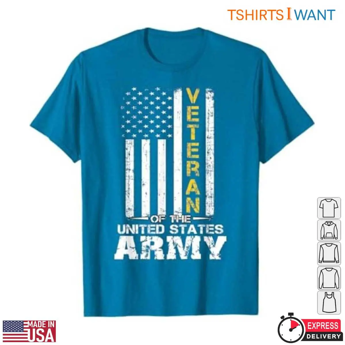 Army Veteran T Shirt Gold Patriotic US Military Apparel 5 1.jpg