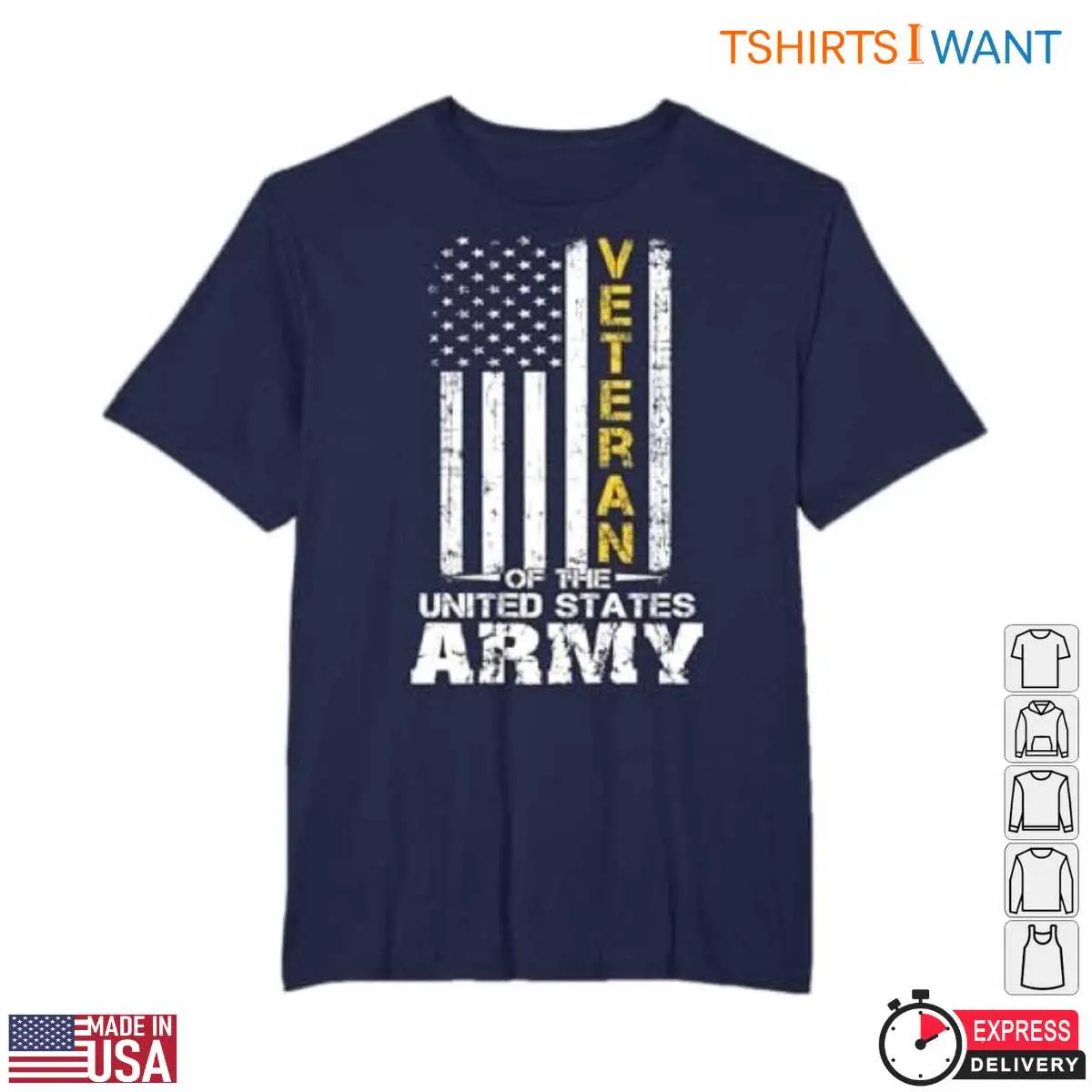 Army Veteran T Shirt Gold Patriotic US Military Apparel 6 1.jpg