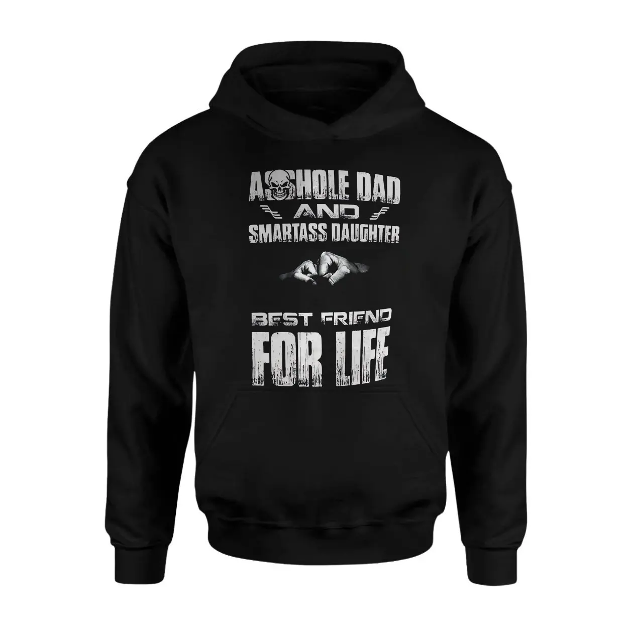 Asshole Dad and Smartass Daughter T Shirt E28093 Best Friends for Life Skull Tee 2.jpg