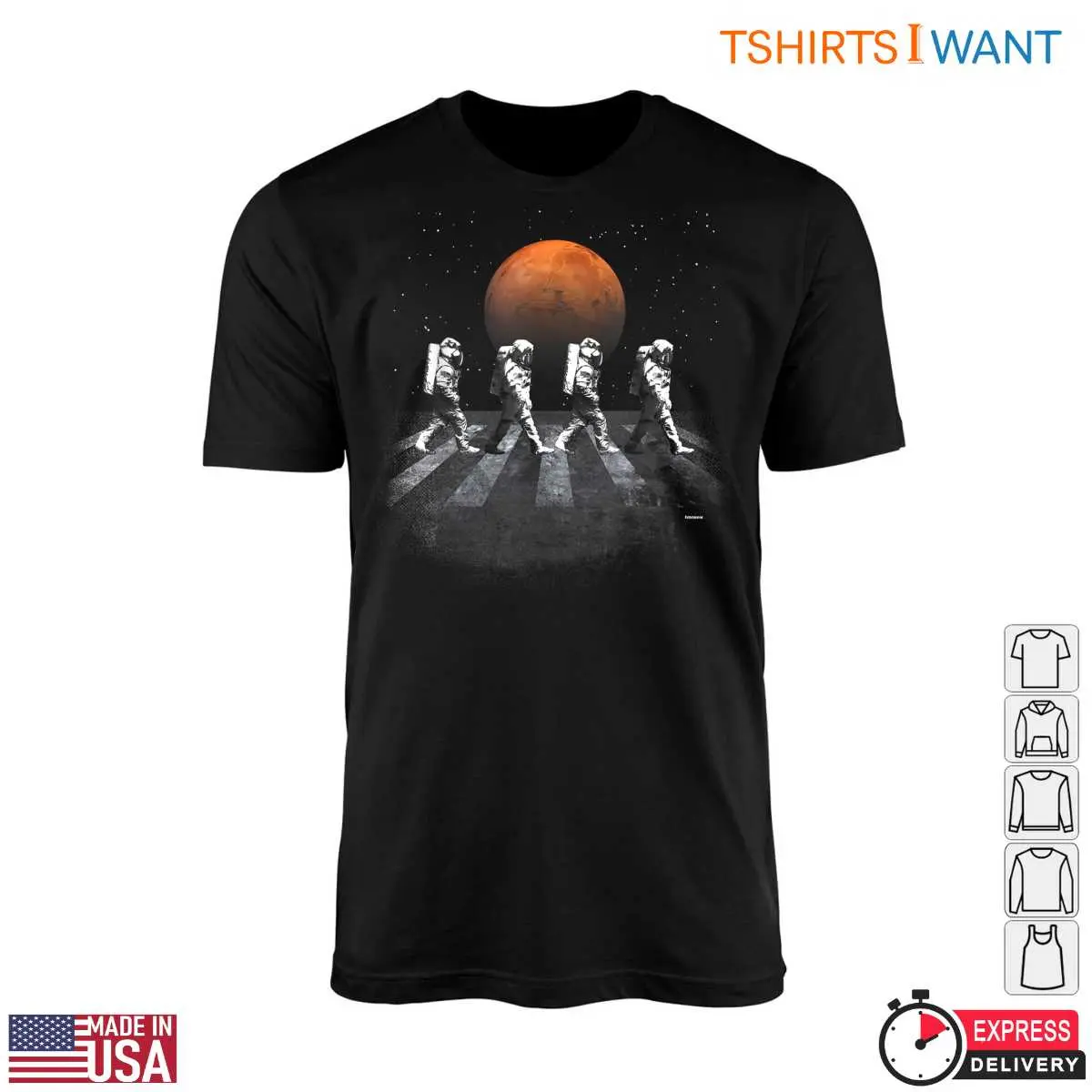 Astronaut Walking in Space Occupy Mars Cosmic T-Shirt 12 Astronaut Walking in Space Occupy Mars Cosmic T-Shirt Front View
