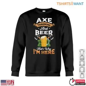 Axe Throwing and Beer T-Shirt - Funny Lumberjack Style Design 8 Axe Throwing and Beer T Shirt Funny Lumberjack Style Design 3 1 1.jpg