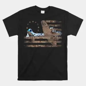 B17 Bomber WW2 USA Flag Veteran Pilot T Shirt 1 1 1.jpg