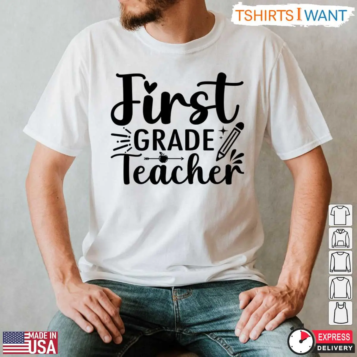 Back To School Teacher Shirt First Grade Pencil Teaching Tee 2 1.jpg