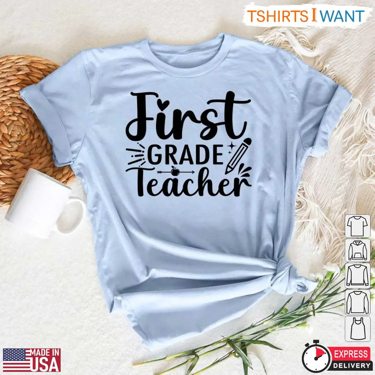 Back To School Teacher Shirt First Grade Pencil Teaching Tee 5 1.jpg