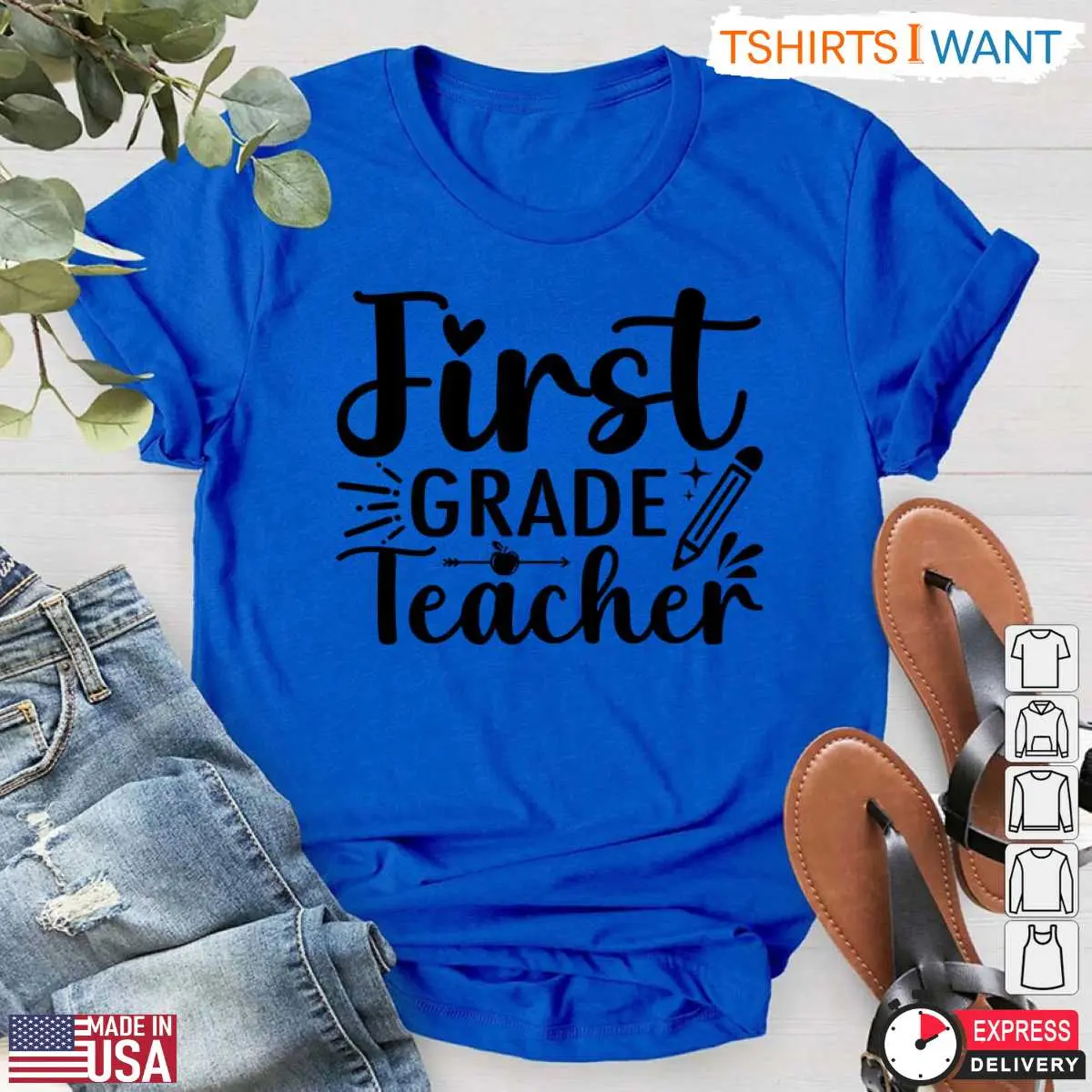 Back To School Teacher Shirt First Grade Pencil Teaching Tee 6 1.jpg