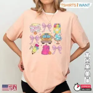 Back to School Shirt - Coquette Teacher Vibes, Classroom Cutie First Day of School Tee, Cute Teacher Gift 5 Untitled design 3