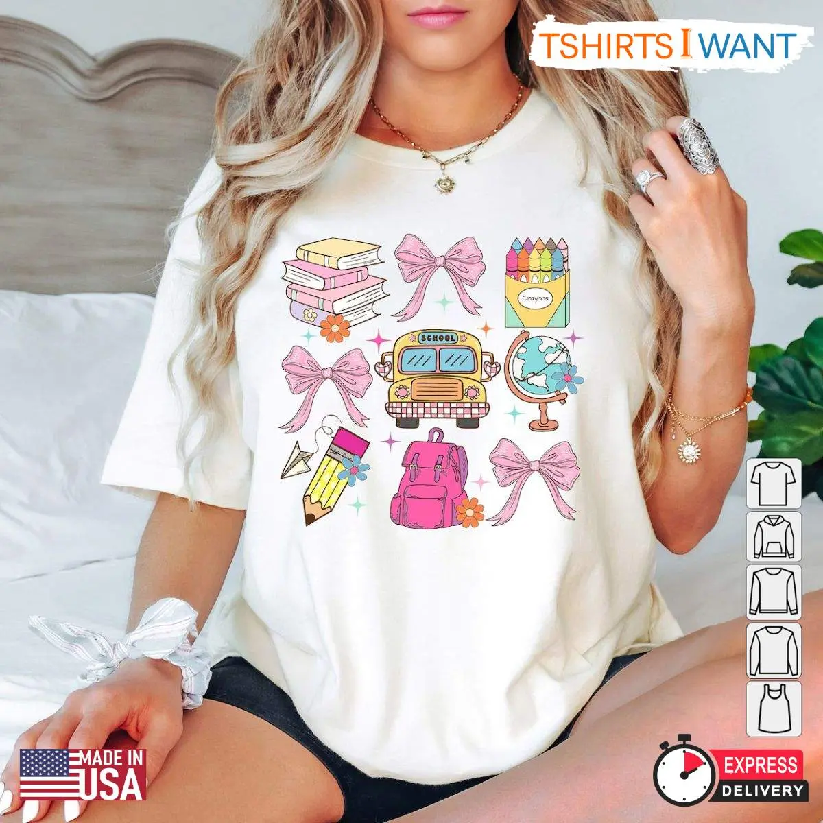 Back to School Shirt - Coquette Teacher Vibes, Classroom Cutie First Day of School Tee, Cute Teacher Gift 3 Untitled design 1