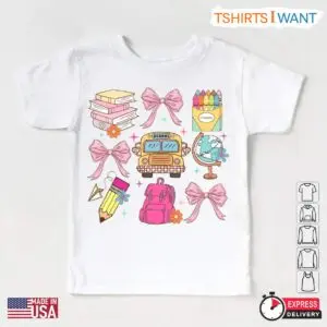 Back to School Shirt - Coquette Teacher Vibes, Classroom Cutie First Day of School Tee, Cute Teacher Gift 7 Back to School Shirt Coquette Teacher Vibes Tee 4 1.jpg