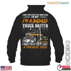 Badass Truck Driver Trucker T-Shirt - Conquer The Road With Bold Apparel 9 Badass Truck Driver Trucker Tee 4 1.jpg