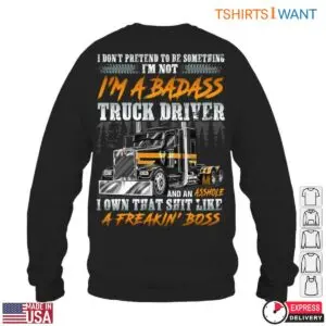 Badass Truck Driver Trucker T-Shirt - Conquer The Road With Bold Apparel 11 Badass Truck Driver Trucker Tee 6 1.jpg