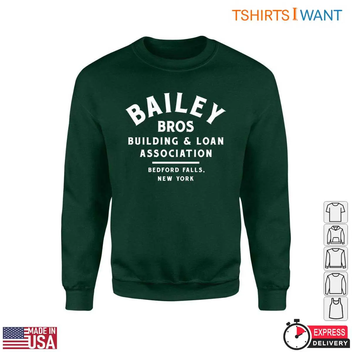 Bailey Brothers T-Shirt - Bedford Falls New York Film 11 Bailey Brothers T-Shirt Detail
