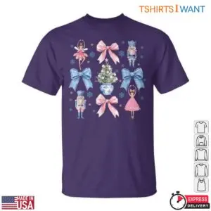 Ballet Nutcracker T-Shirt - Pink Bows Christmas Tree Holiday Graphic Tee 11 Ballet Nutcracker Pink Bows Christmas Tree Tee 6 1.jpg