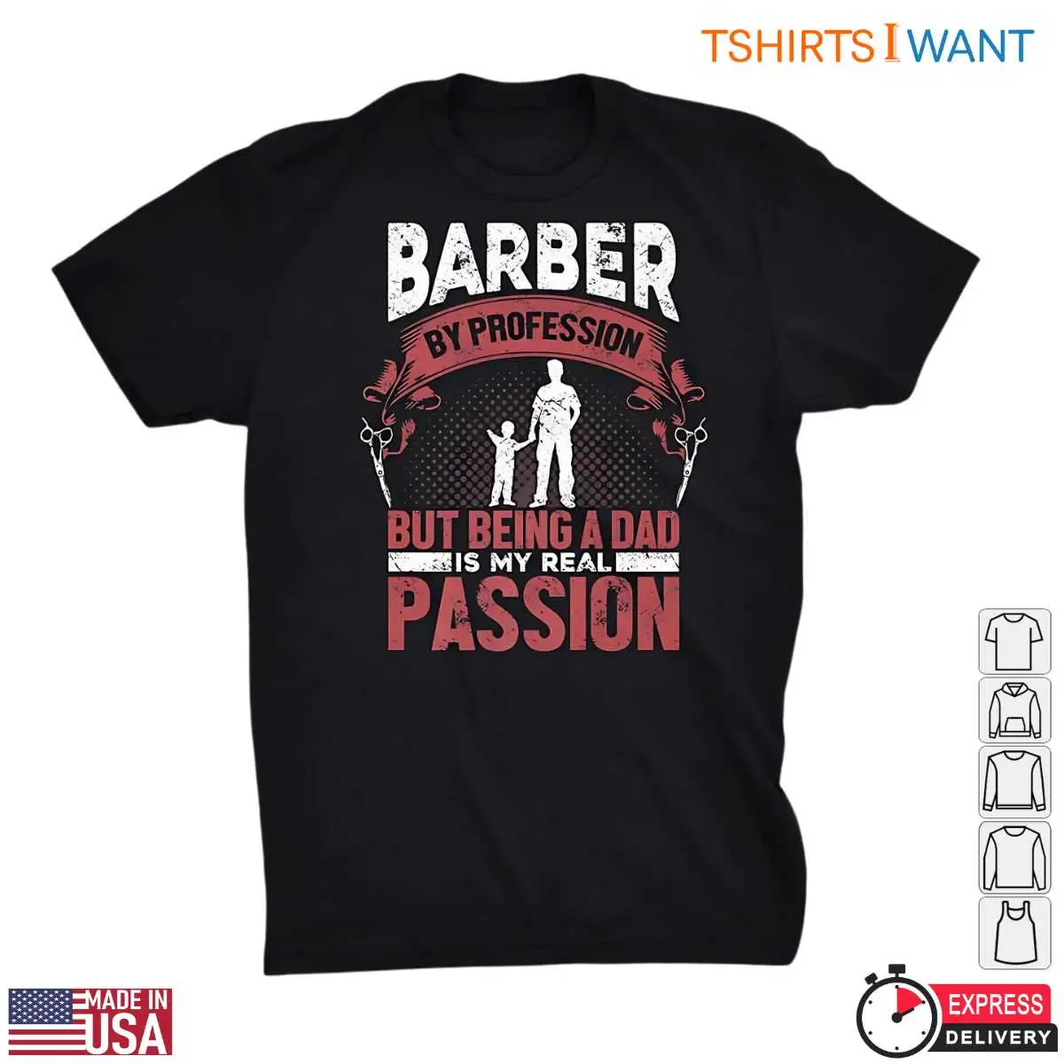 Barber Dad Real Passion Funny Barber Shirts 1 1.jpg