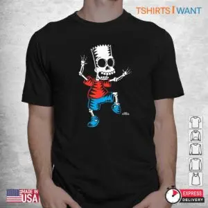 Bart Simpson Skeleton: The Simpsons Bart Skeleton Treehouse Of Horror Halloween Shirt 5 Bart Simpson Skeleton Treehouse of Horror Tee 2 1.jpg