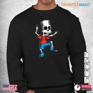 Bart Simpson Skeleton: The Simpsons Bart Skeleton Treehouse Of Horror Halloween Shirt 6 Bart Simpson Skeleton Treehouse of Horror Tee 3 1.jpg