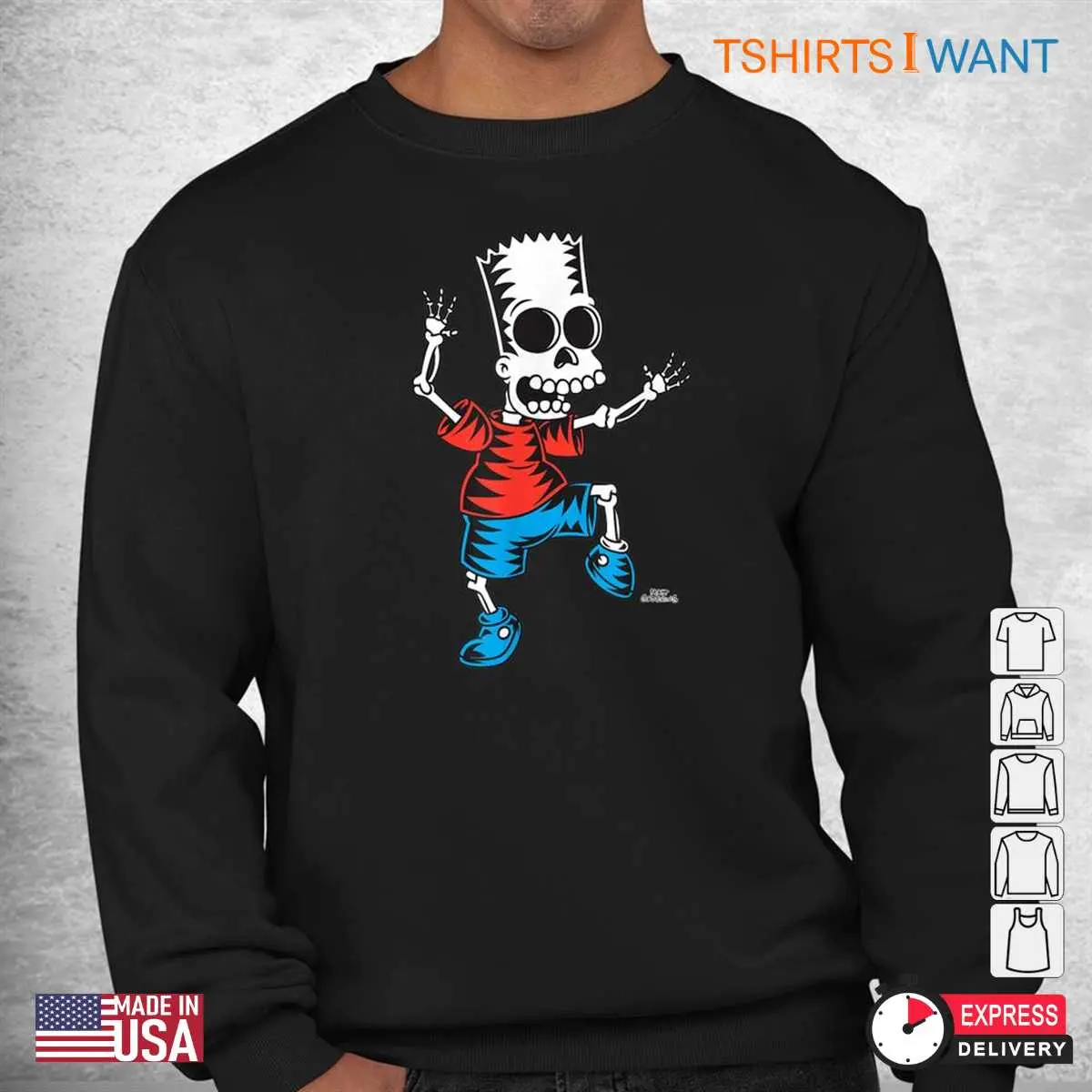 Bart Simpson Skeleton Treehouse of Horror Tee 3 1.jpg