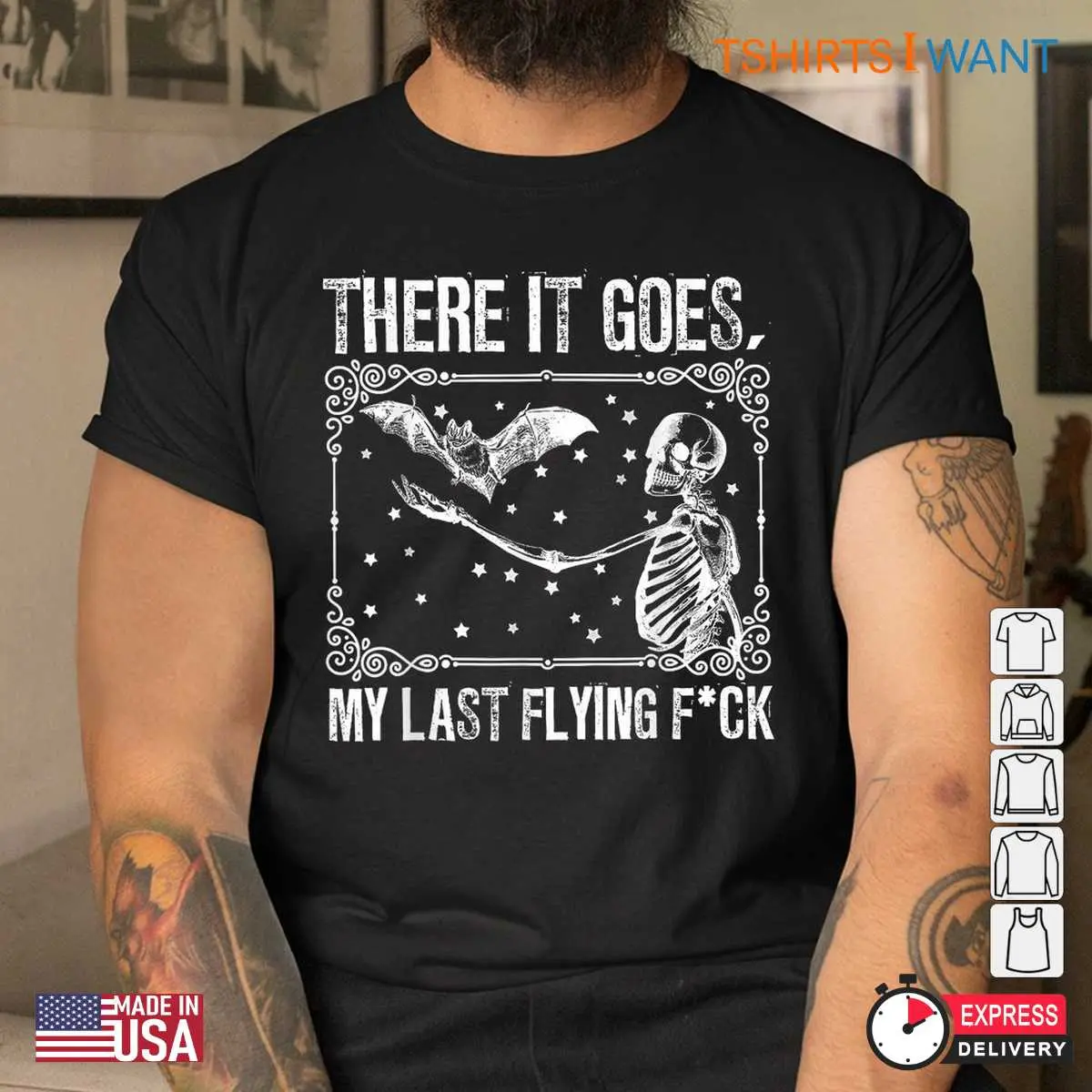 Bat Shirt Halloween Last Flying Skeleton Tee 4 1.jpg