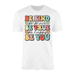 Be Kind Be You T Shirt Groovy Retro 70s Style Inspirational Quote Tee 1 1.jpg